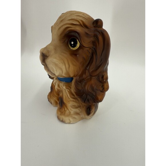 Norleans Cocker Spaniel Bank Puppy Ceramic Dog Bank Figurine Vintage Collectible - Picture 6 of 16